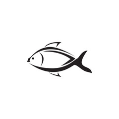 fish icon logo design vector black abstract illustration