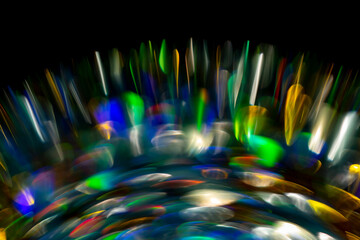 Glittering stars of bokeh use for celebrate background. Abstract lights background with bokeh defocused lights. Valentines Day, Party, Christmas background. Blur bokeh light. Glitter lights.
