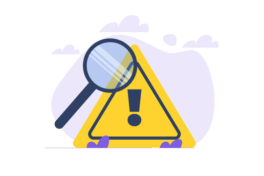 Identification of problems, risk analysis, ways to overcome or resolve problems concept. Vector illustration.