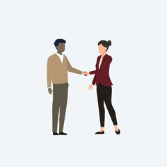 Finance and business deal handshake