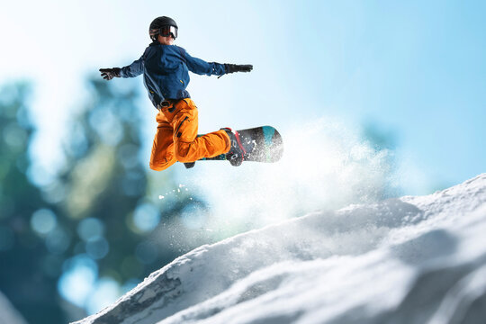Ski young man
