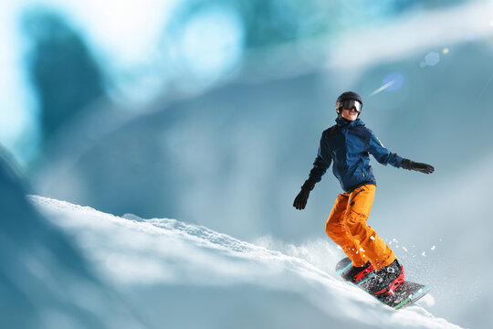 Ski young man