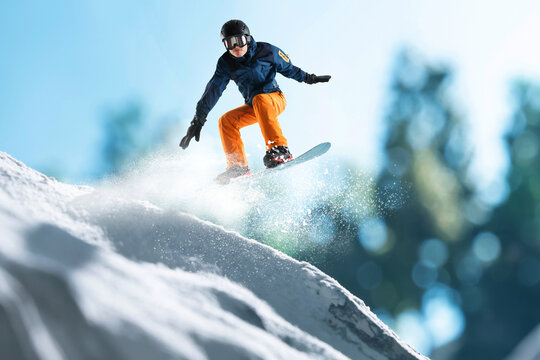 Ski young man