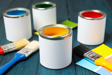 Tools for art and repairing - paint, paint in can