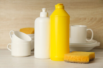 Detergent, accessories for dish washing and cleaning