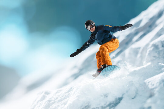 Ski young man