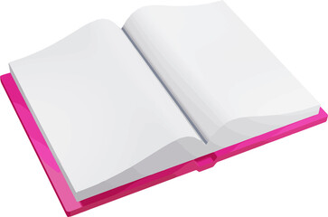 3D open book. Education and school concept.