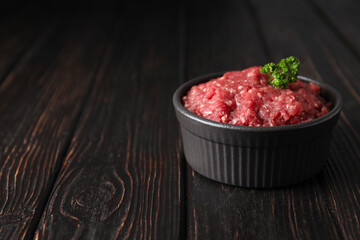 Ingredient for cooking grilled meat - ground meat