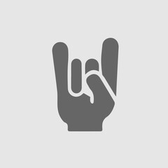 I love you sign hand gesture vector icon eps 10. ILU symbol.