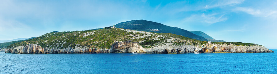 The Blue Caves in Zakynthos (Greece).