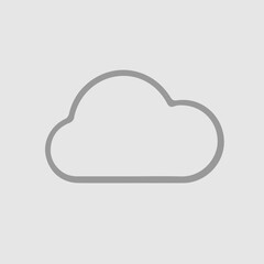 Cloud vector icon eps 10. Simple isolated pictogram outline.