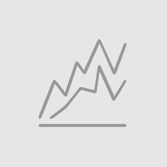 Graph going up vector icon eps 10. Chart increase pictogram.