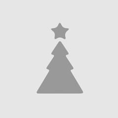 Christmas tree vector icon eps 10. Simple isolated pictogram.