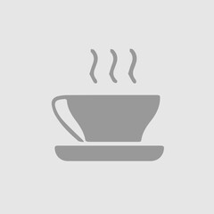 Cup of coffee vector icon eps 10. Simple isolated illustration.