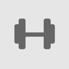 Dumbbell vector icon. Simple isolated symbol logo.