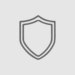 Obraz premium Shield vector icon. Guard protection symbol sign pictogram.
