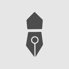 Pen vector icon. Simpleisolated pictogram.