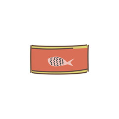 Sardine can clip art. Sardine can cute drawing illustration.