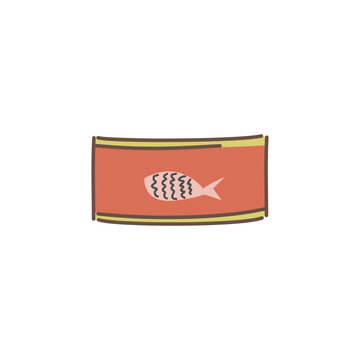red fish food can clip art preview