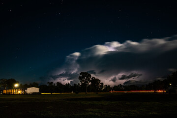 Storm clouds at night