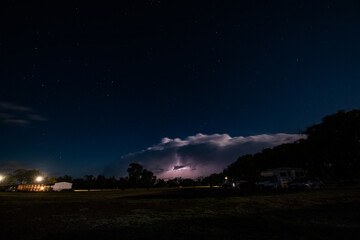 Fototapeta na wymiar Storm clouds at night