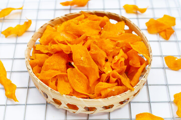 Deep fried sweet potato chips