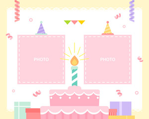 Cute daycare center photo tag illustration 
