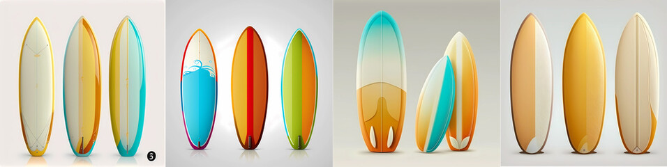 surf board. Colorful surfboards.