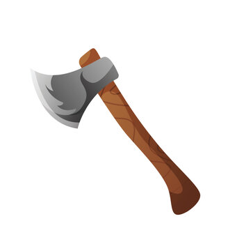 wood axe for woodworking or lumberjack vector illustration
