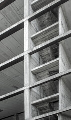 Under construction concrete structure - vertical image
