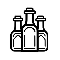 Sauce bottles vector illustration isolated on transparent background