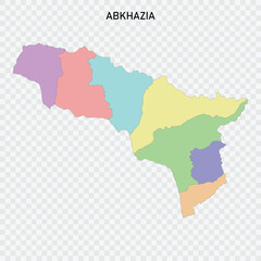 Fototapeta na wymiar Isolated colored map of Abkhazia