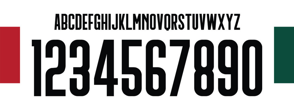 Font Vector Portugal Away 2022 World Cup, Font Football Sports Style Letters And Numbers For Soccer Team, Font Ronaldo And Portugal.