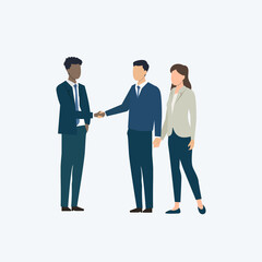 people closing business and finance deal