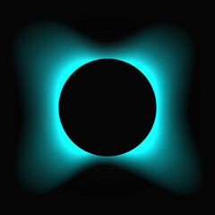 Circle illuminate light frame with color gradient