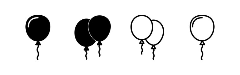 Balloon icon vector for web and mobile app. Party balloon sign and symbol