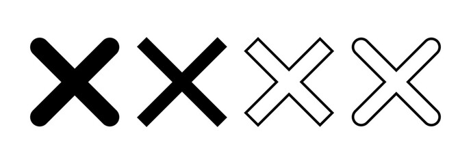 Obraz premium Close icon vector for web and mobile app. Delete sign and symbol. cross sign