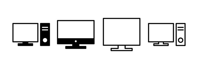 Computer icon vector for web and mobile app. computer monitor sign and symbol