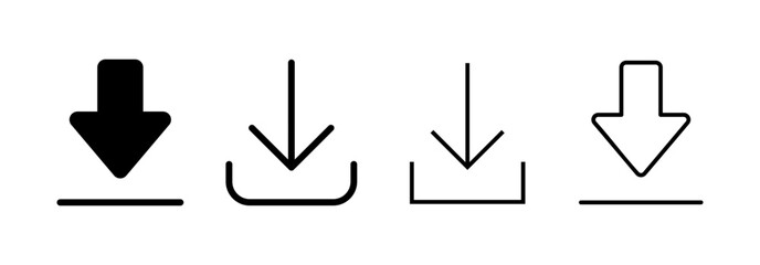 Download icon vector for web and mobile app. Download sign and symbol