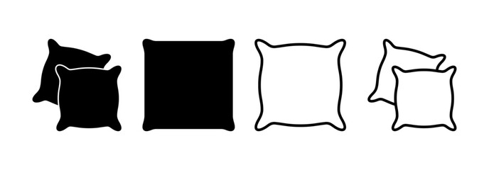 Pillow icon vector for web and mobile app. Pillow sign and symbol. Comfortable fluffy pillow