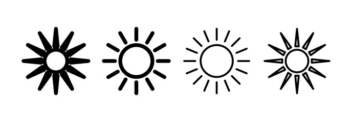 Sun icon vector for web and mobile app. Brightness sign and symbol.
