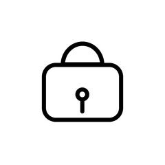 Sleek Black Padlock Icon for Secure Design