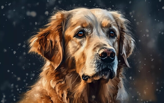 porrait of a golden retriever