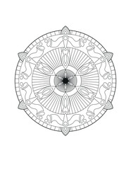 Naklejka premium Mandala for adult or children's coloring book