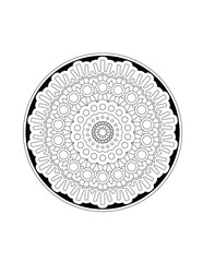 Mandala for adult or children's coloring book