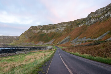 Road that leads to Giant's Causeway Ireland