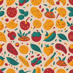 seamless background with vegetables