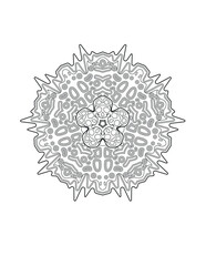 Mandala for adult or children's coloring book