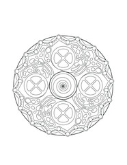 Mandala for adult or children's coloring book