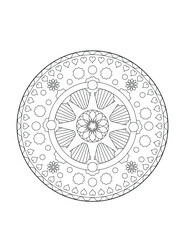 Mandala for adult or children's coloring book